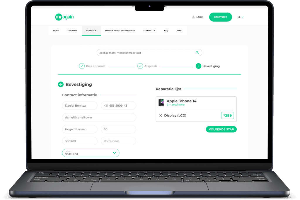 Voeg automatisch modellen en reparaties toe aan je site